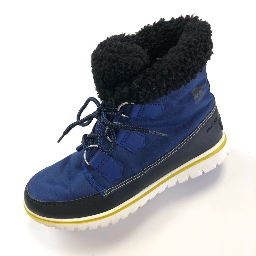 Sorel Cozy Carnival Aviation blue black ankle winter womens boots Size 7